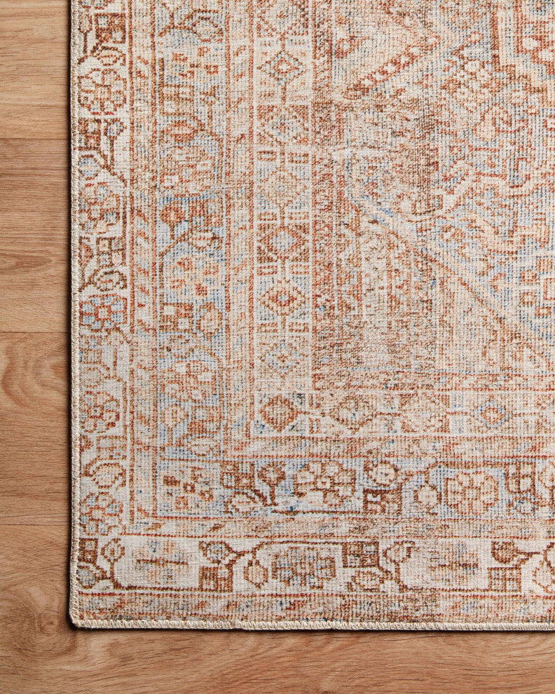 Chris Loves Julia x Loloi Jules Tangerine/Mist 2'-6" x 9'-6" Area Rug