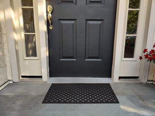 Diamonds 18"x30" 100% Rubber Pin Mat With Beautifully Hand Bronze Finish