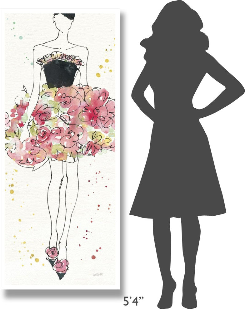 "Floral Fashion II" Digital Paper Print by Anne Tavoletti, 26"x62"
