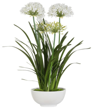 Uttermost - 60221 - Centerpiece - Purity Agapanthus - Gloss White