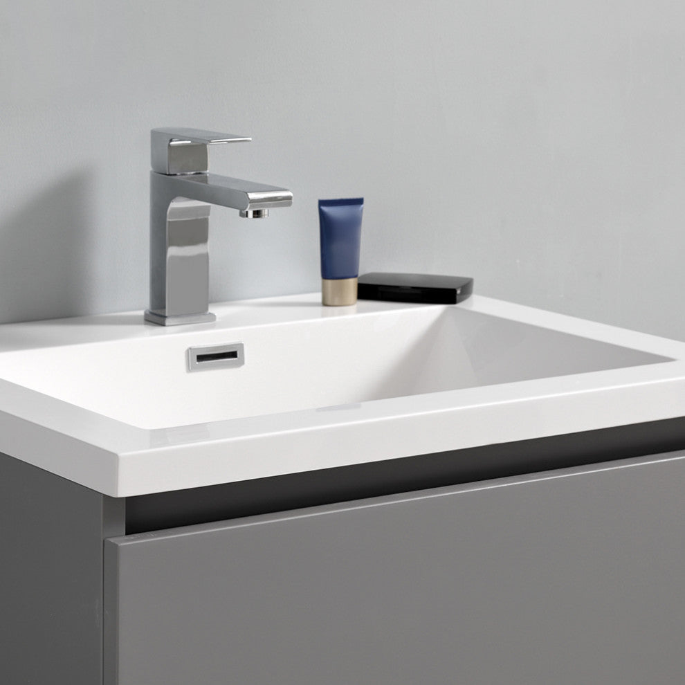 Fresca Lazzaro 24" Gray Cabinet With Integrated Sink