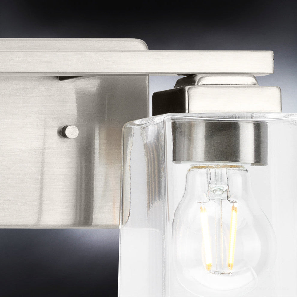 Luxury Craftsman Bath Light, Brushed Nickel