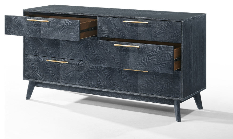 Modrest Diana Modern Grey Ash Bedroom Set, Queen
