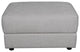 Elizabeth Stain-Resistant Fabric Oversized Armchair and Ottoman Set, Light Grey