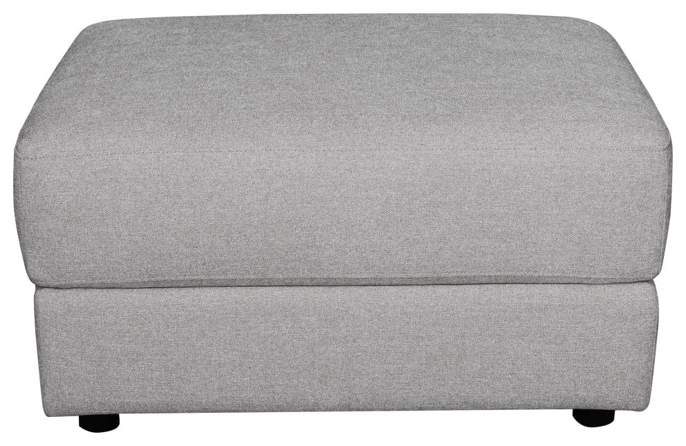 Elizabeth Stain-Resistant Fabric Oversized Armchair and Ottoman Set, Light Grey