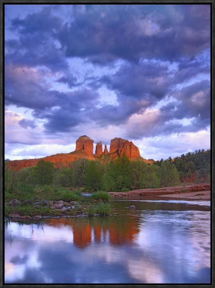 Cathedral Rock Reflected In Oak Creek At Red Rock Crossing, Arizona, 18"x24"