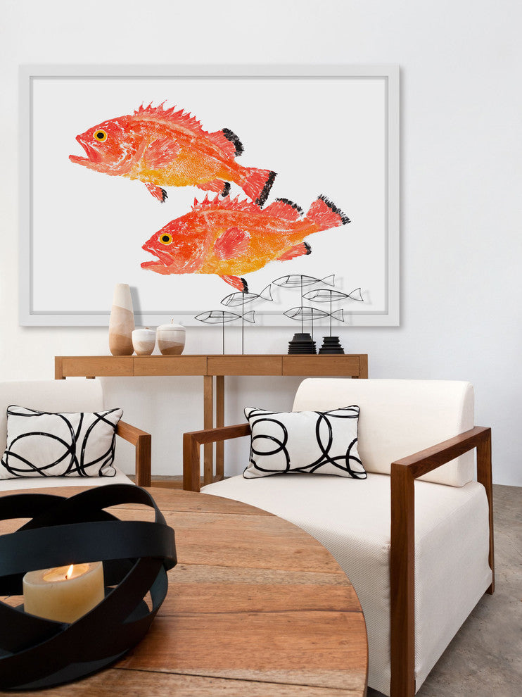 "Yelloweye Rockfish" Framed Painting Print, 18"x12"
