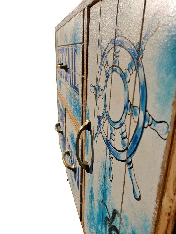 Seaside Mango Wood Chest With 3 Drawers