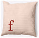 20" x 20" Modern Monogram Indoor/Outdoor Polyester Throw Pillow, Maple Red
