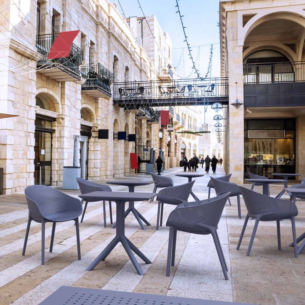 Sky Square Table 27 inch Dark Gray