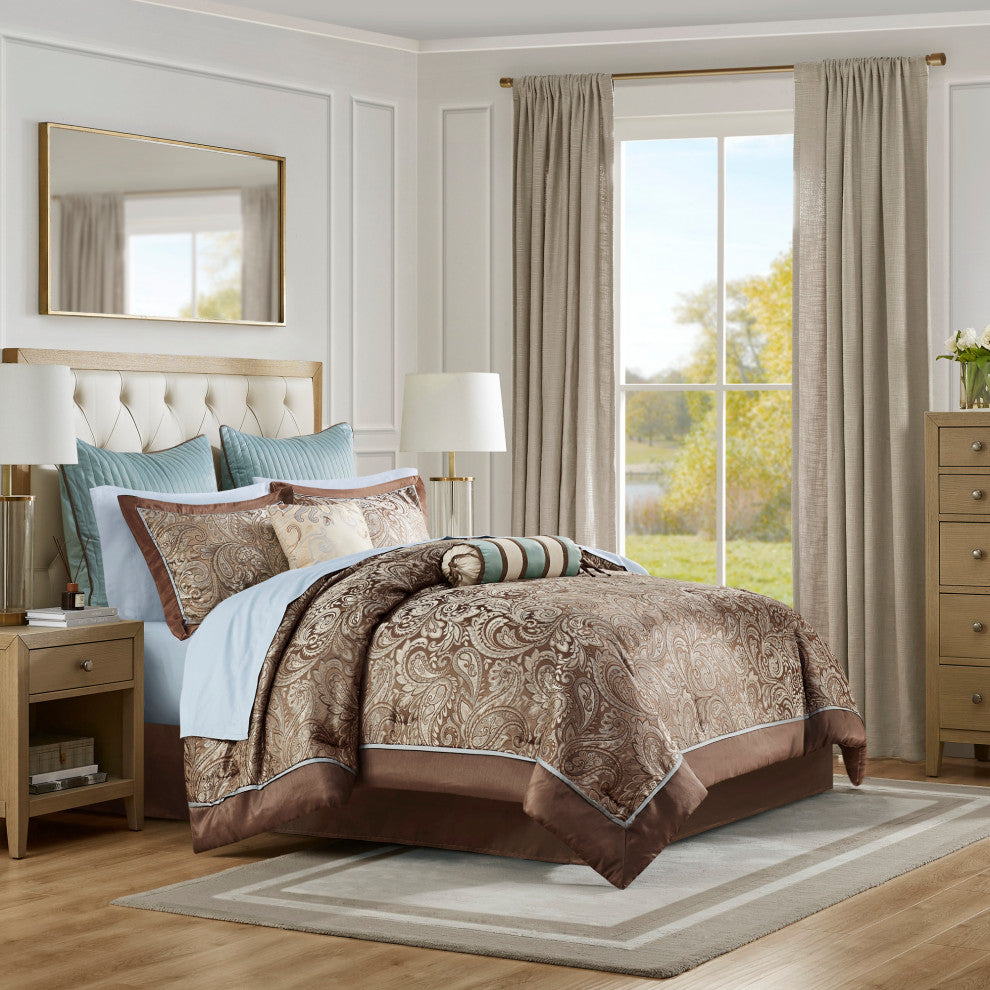 Madison Park Jacquard 12-Piece Set, Queen