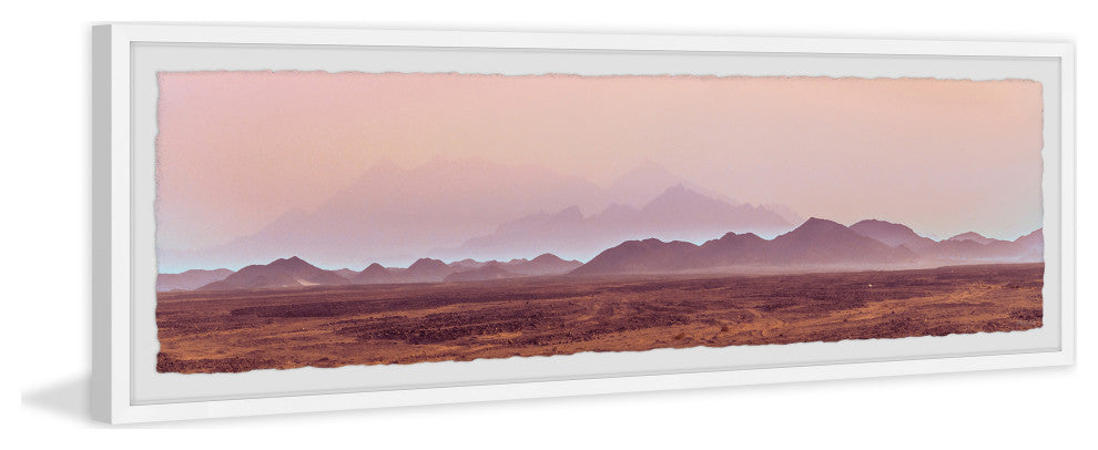 "Desert Horizon" Framed Painting Print, 30x10