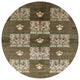 Ahgly Company Indoor Round Mid-Century Modern Area Rugs, 6' Round