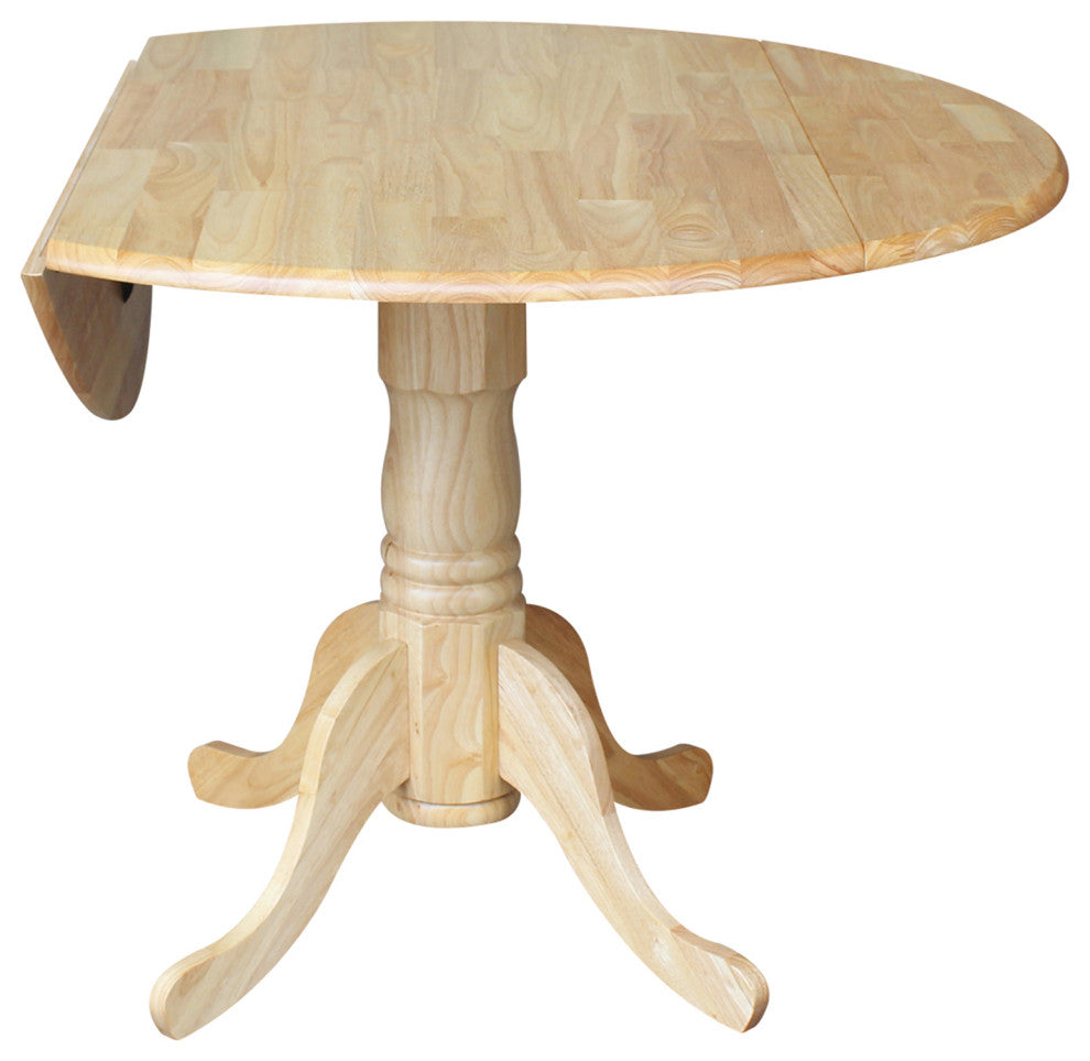 42 in. Dual Drop Leaf Table with 4 Slat Back Dining Chairs