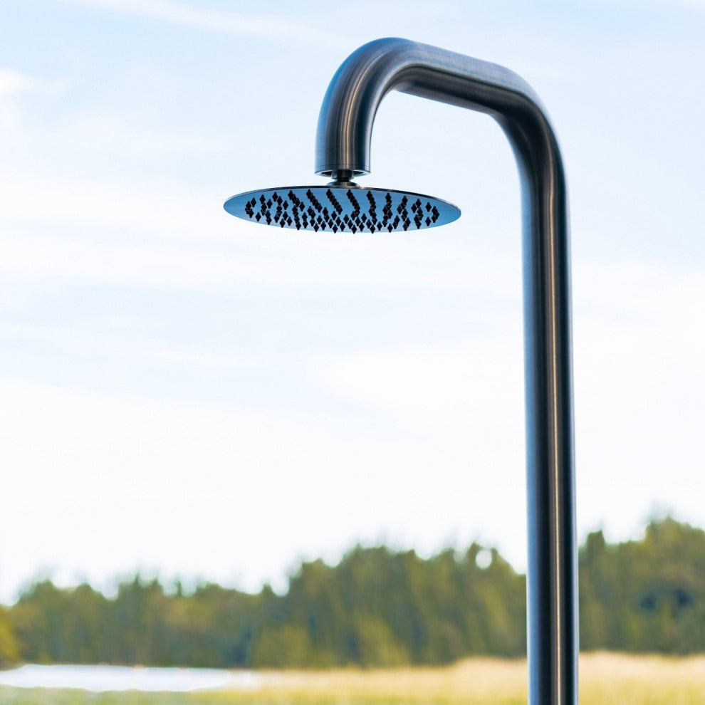 PULSAR 14 Outdoor Shower 316 Stainless Steel, Brushed Stainless Steel