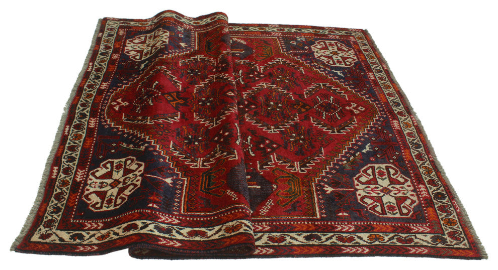 Fine Vintage Distressed Kristian Red Rug