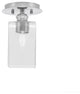 Edge 1 Light Semi-Flush, Brushed Nickel Finish, 4" Square Clear Bubble Glass