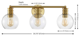 Safavieh Sunetta 3Lt 26.375" Sconce, Brass