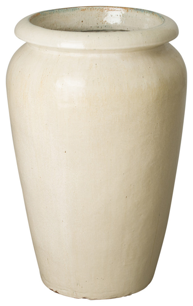 Tall Jar Planter Medium, Distressed Cream 18x29
