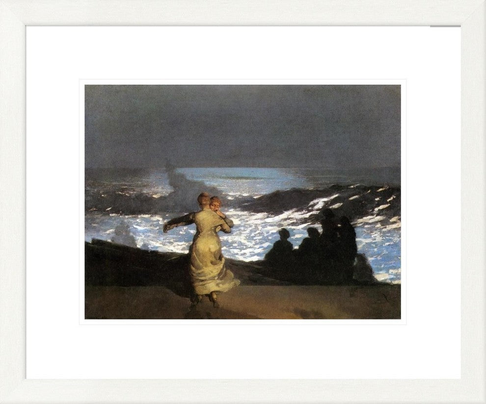 "A Summer Night" Framed Digital Print by Winslow Homer, 25x20"