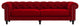 Nativa Interiors London 103" Sofa, Red, Classic Depth