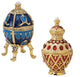 Royal Collection Russian Faberge-Style Enameled Egg