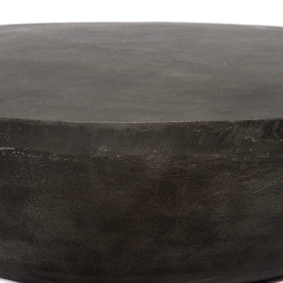 Basil Round Coffee Table-48"-Aged Grey