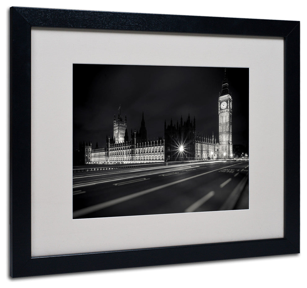 'Letters From London 2' Matted Framed Canvas Art by Giuseppe Torre