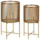 Paynter Metal Floor Planter Set, Gold 2-Piece