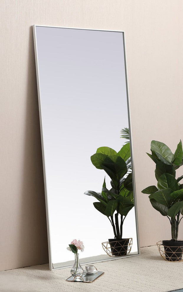 Elegant Lighting MR43672 Eternity 36" W x 72" H Rectangular - Silver