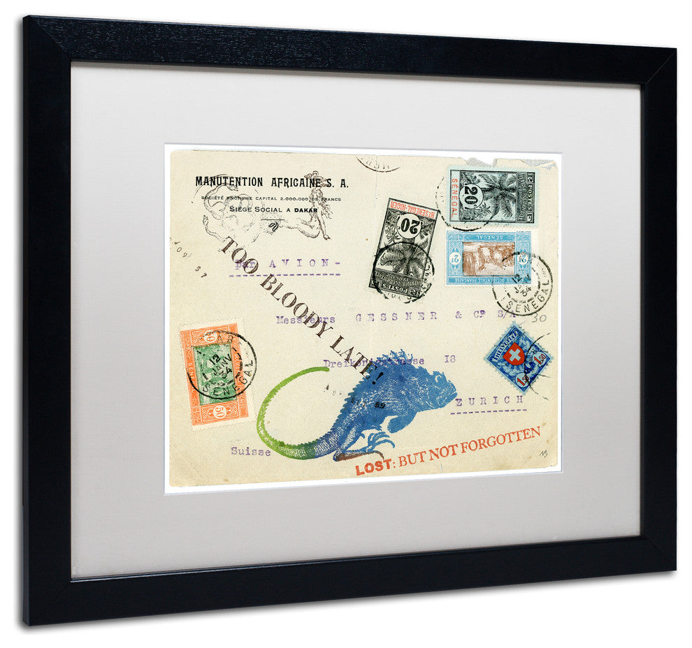 Nick Bantock 'Fishlizard' Matted Framed Art, 20x16