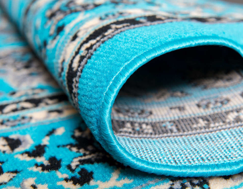 Unique Loom Turquoise Washington Sialk Hill 2' 2 x 3' 0 Area Rug