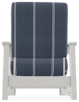 Leeward Deep Seat Outdoor Armchair with Hidden Motion, Equal Ink/Snow