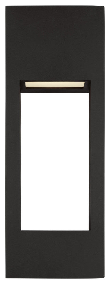 Testa LED Outdoor Wall Lantern, Black