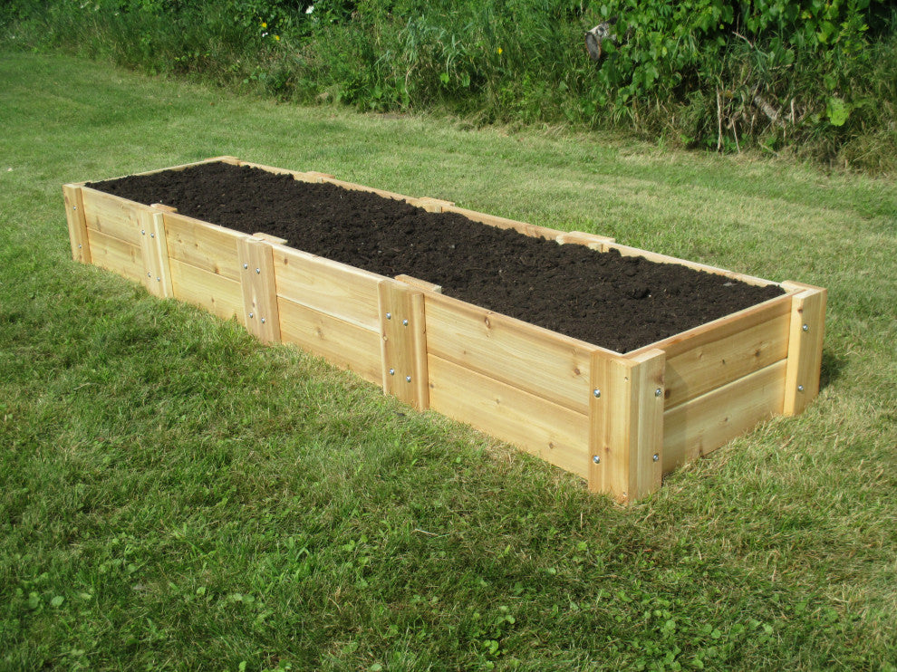 Cedar Raised Bed Garden Kit, 2 ft. x 8 ft. x 11 in. H