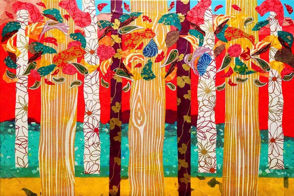 "Auburn Forest" Painting Print on Canvas by Lisa Mee