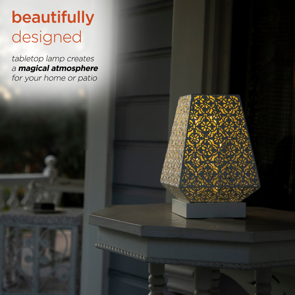 Tabletop Lamp with Chain Style Filament LED Lights