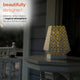 Tabletop Lamp with Chain Style Filament LED Lights