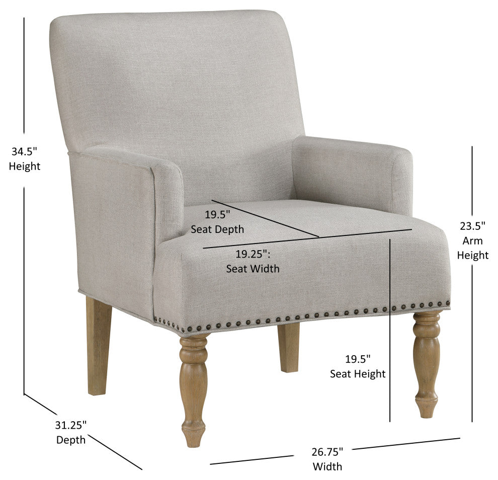 Anna Beige Arm Chair