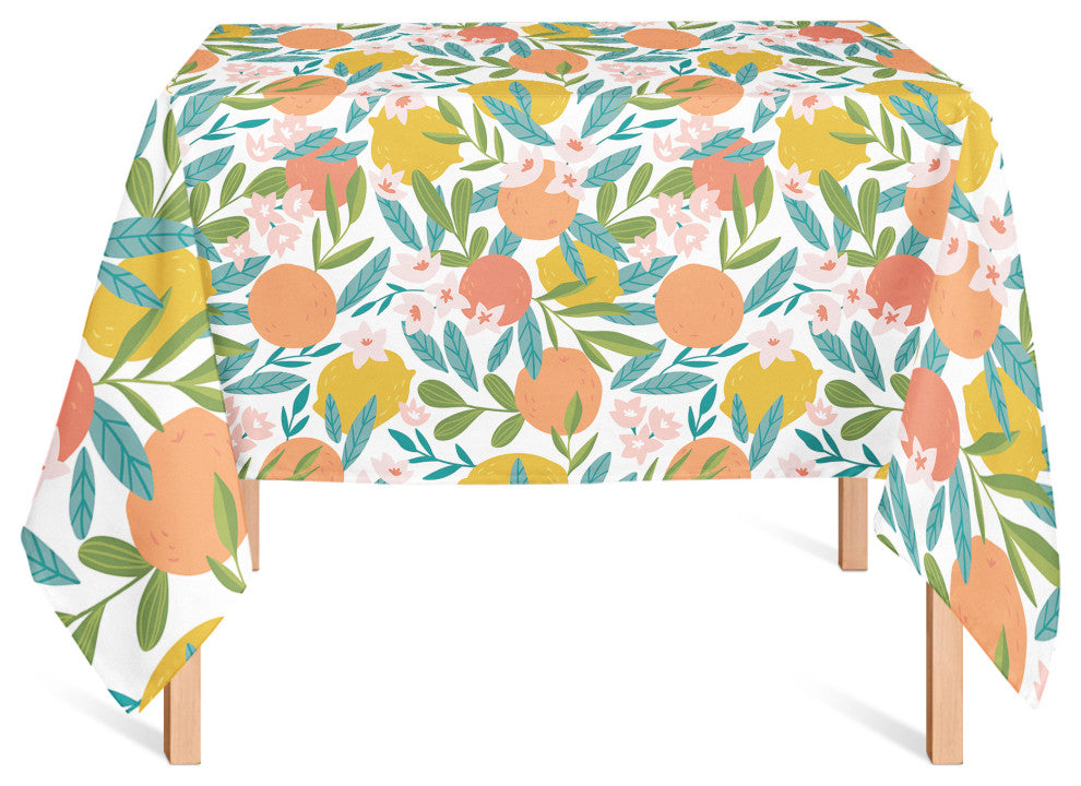 Citrus Fruit White 2 58x58 Tablecloth