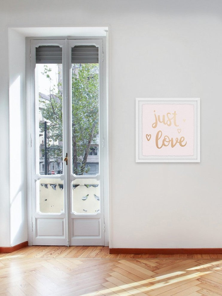 "Just Love" Framed Painting Print, 24"x24"