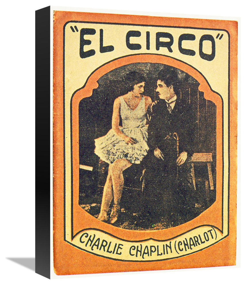 "Charlie Chaplin - Spanish - The Circus, 1928" Canvas Giclee, 12"x16"