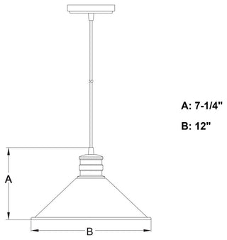 Akron 12" 1 Light Pendant Oil Rubbed Bronze and Matte White