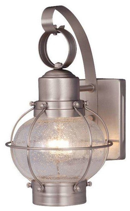 Chatham 7" Outdoor Wall Light, Brushed Nickel