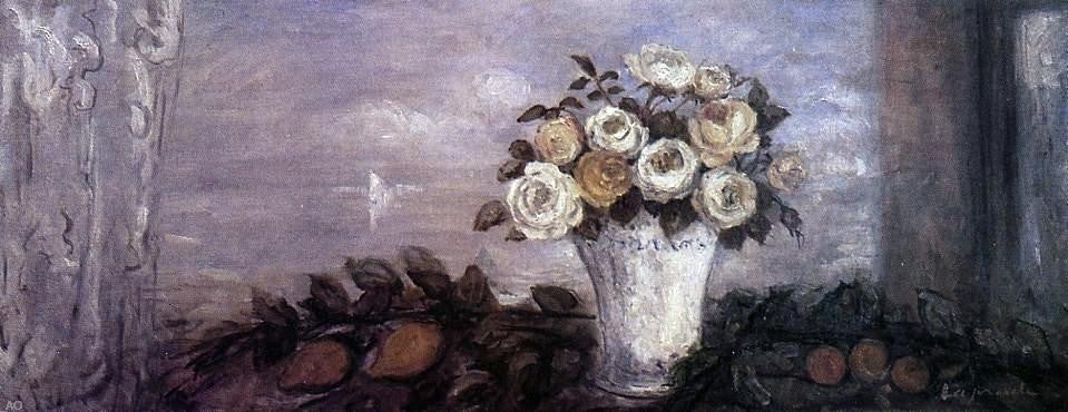 Pierre Laprade Bouquet at the Window, 15"x30" Wall Decal Print
