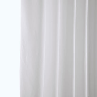 Heritage Plush Velvet Curtain Single Panel, Pillow White, 50"x96"