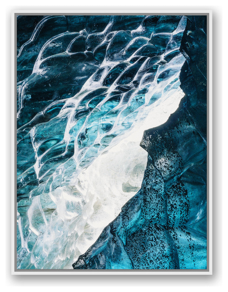 Shimmering Reality 30x40 White Floating Framed Canvas