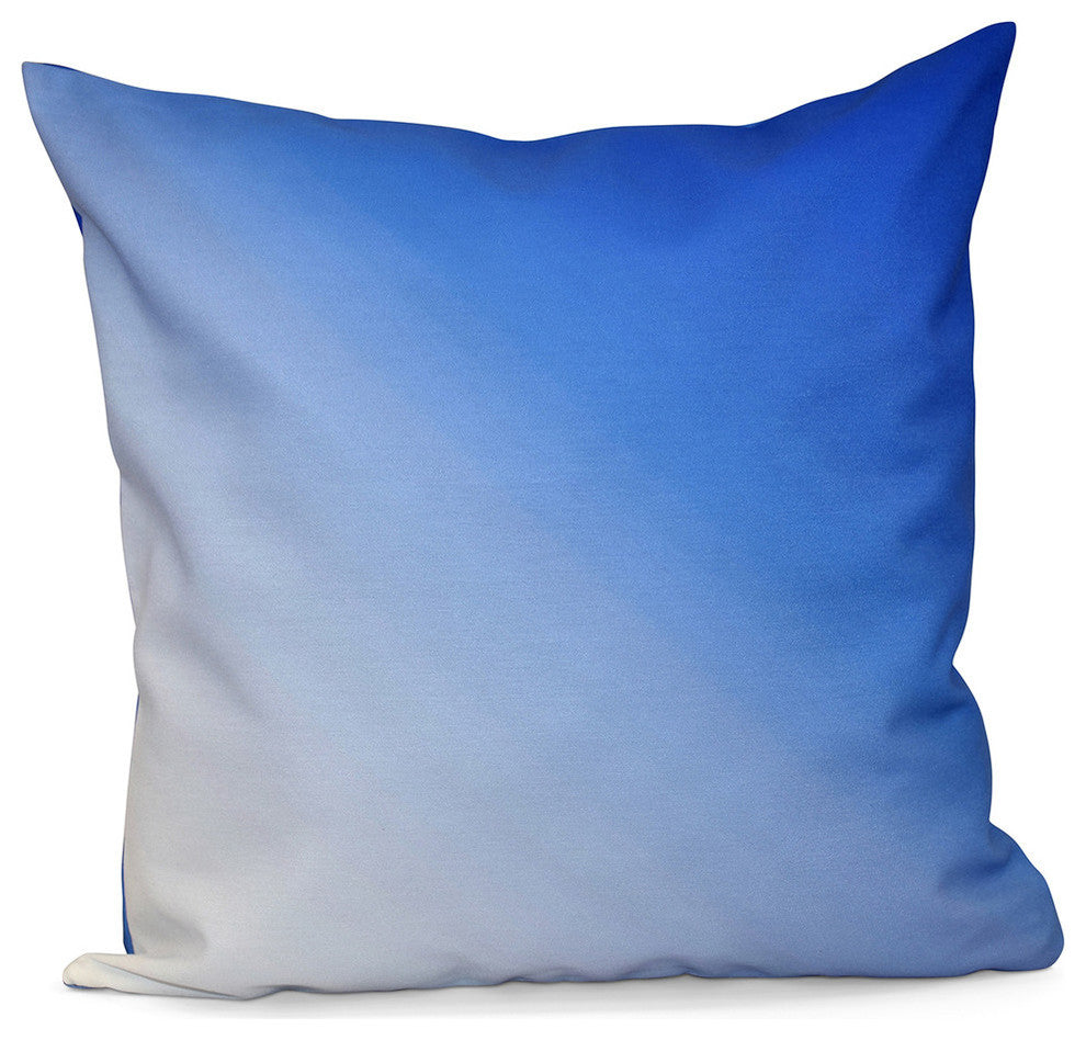 Ombre Decorative Pillow, Dazzling Blue, 18"x18"