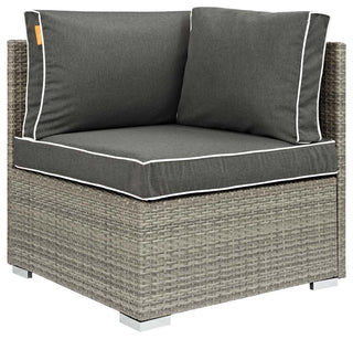 Light Gray Charcoal Repose 6 Piece Outdoor Patio Sectional Set