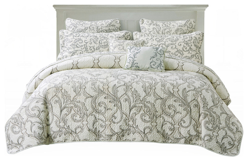 Marisol Quilted 7-Piece Bed Spread Set, Oversized King